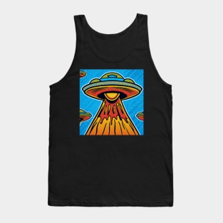 Abstract retro futuristic illustration Tank Top